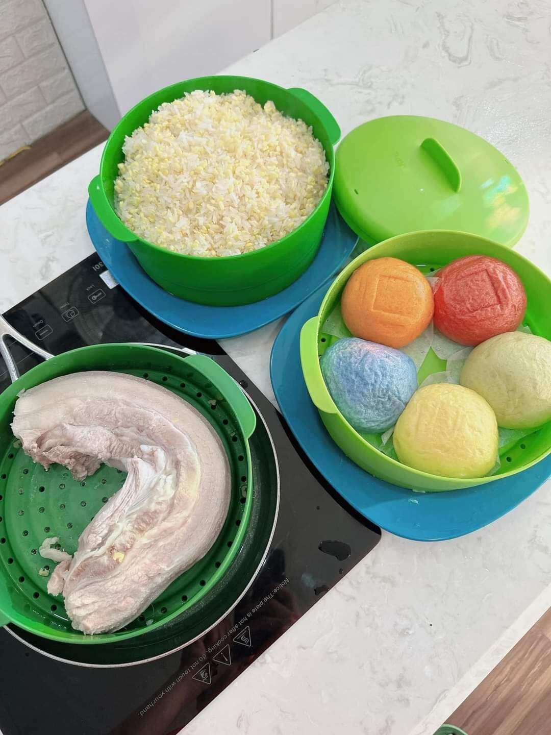 Xửng hấp 3 tầng Steam It - Tupperware chính hãng