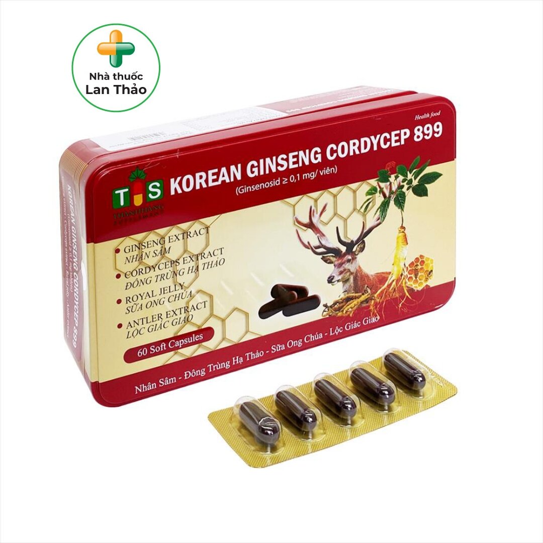 Viên uống vitamin tổng hợp sâm hàn quốc korea ginseng cordycep 899 hộp 60 viên