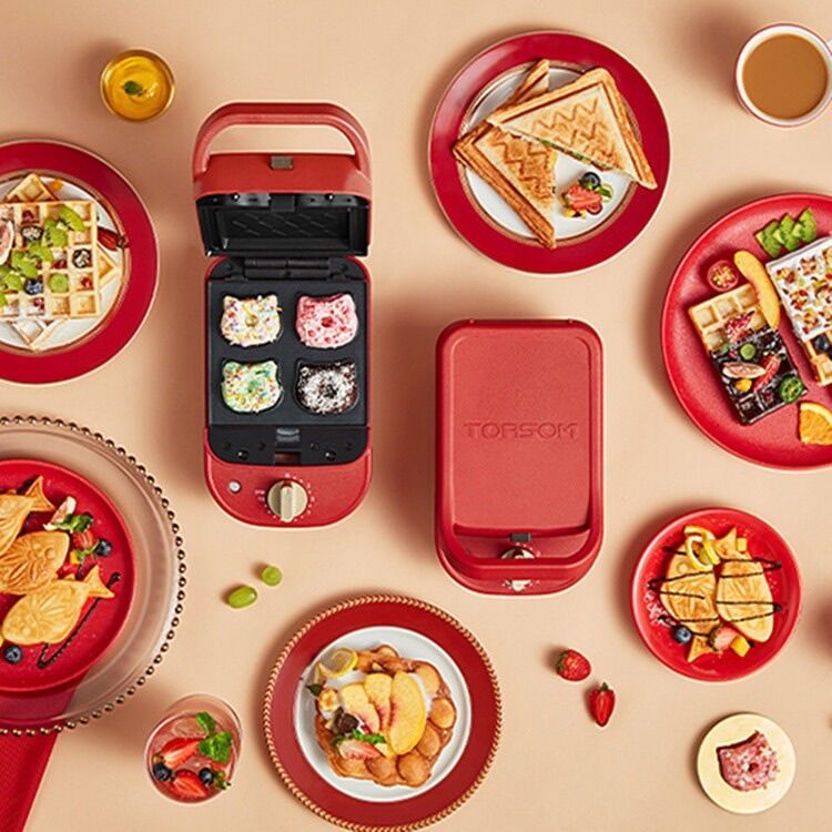 Máy nướng bánh mỳ, kẹp bánh sanwich, làm bánh đa năng Torsom 5 khuôn