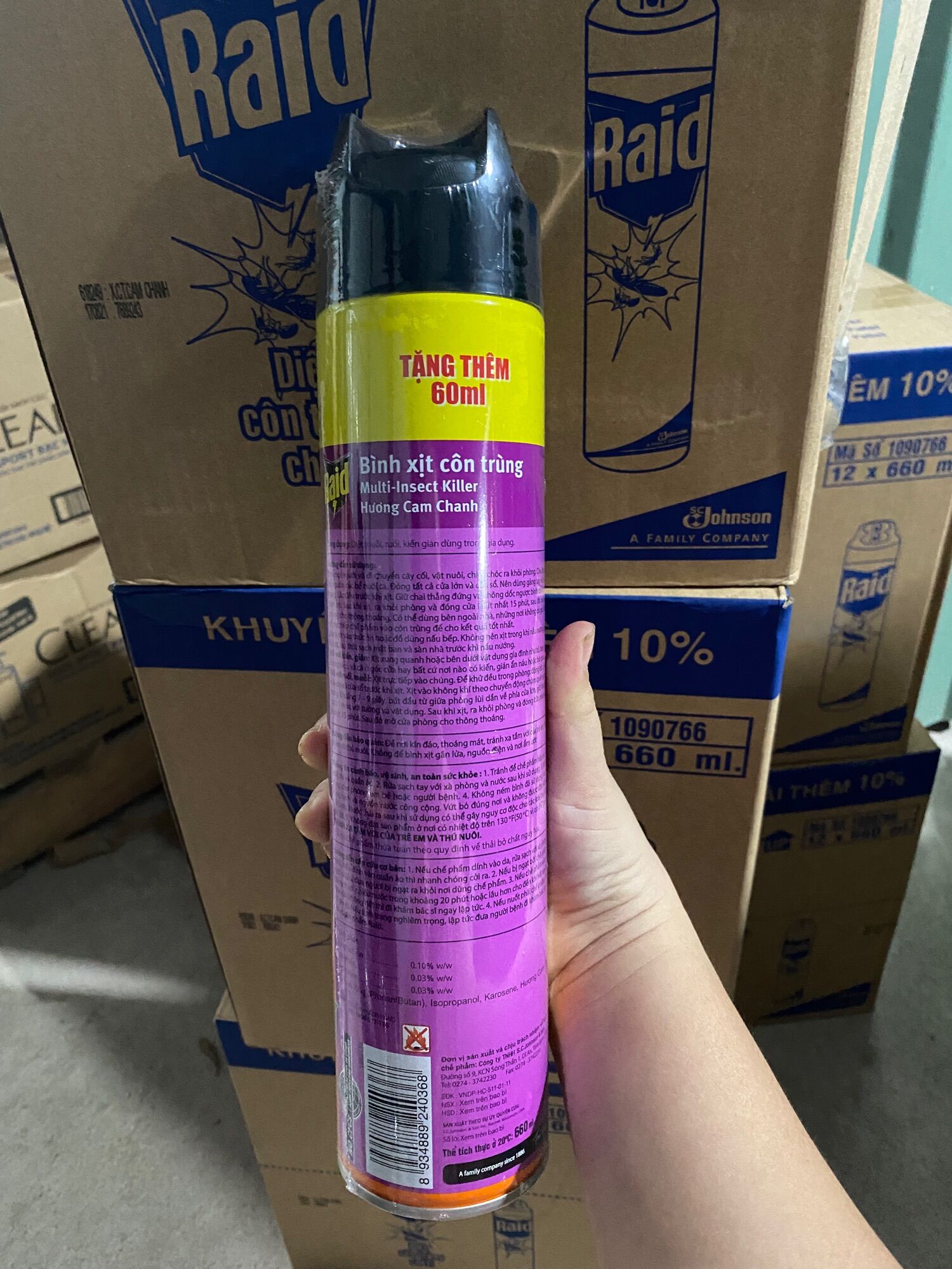 RAID Bình xịt côn trùng k mùi