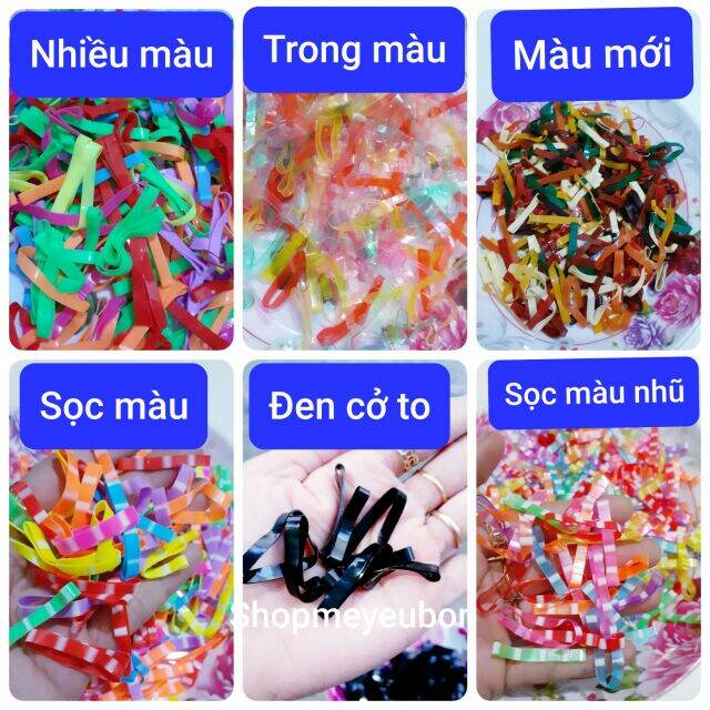 Túi zip 100g thun cột tóc bản to