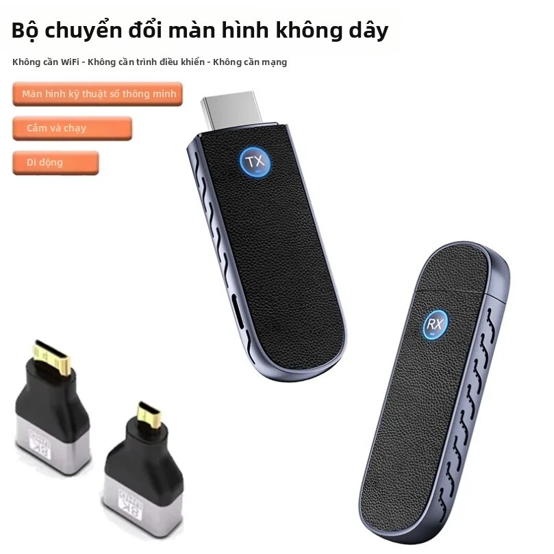 Bộ Phát Và Thu Video HDMI Không Dây 50M, Cáp Mở Rộng Cho Camera, Bộ Chuyển Đổi Hiển Thị Màn Hình Gương