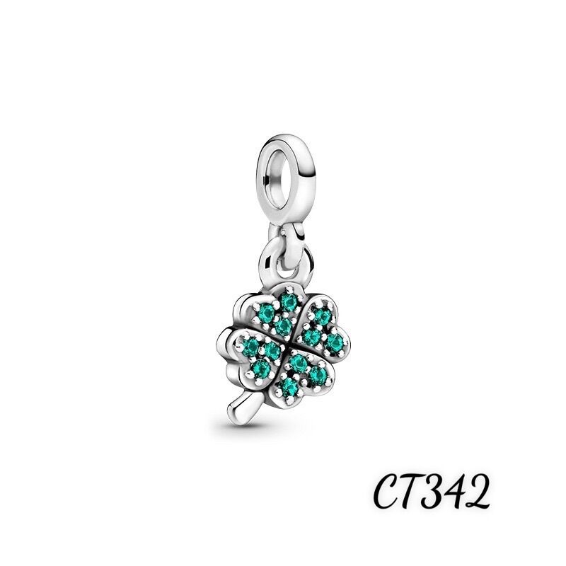 Charm pan ale cỏ 4 lá may mắn pan me bạc s925