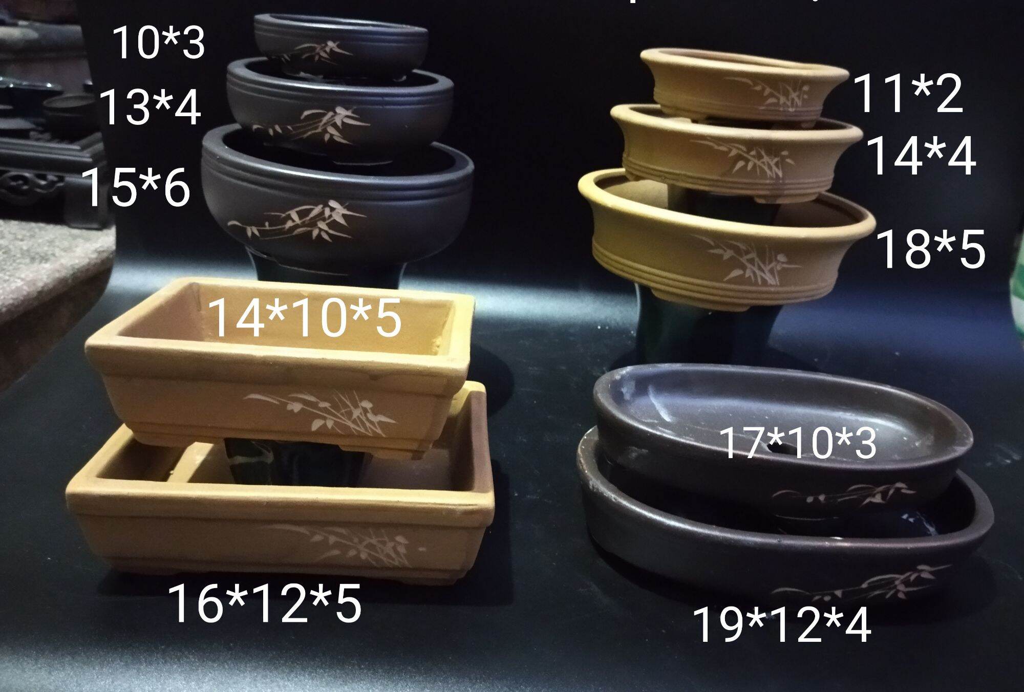 Bộ 10 chậu gốm đất nung