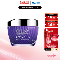 Kem Dưỡng Ban Đêm OLAY RETINOL24 Giúp Giữ Nét Tươi Trẻ Cho Da & Mờ Nếp Nhăn Hũ 50G