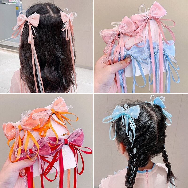 Set 2 kẹp tóc nơ xinh cho bé