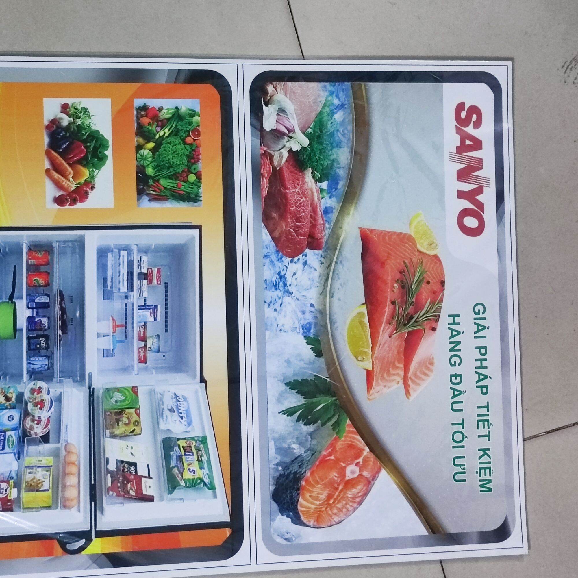 tem dán tủ lạnh Sanyo