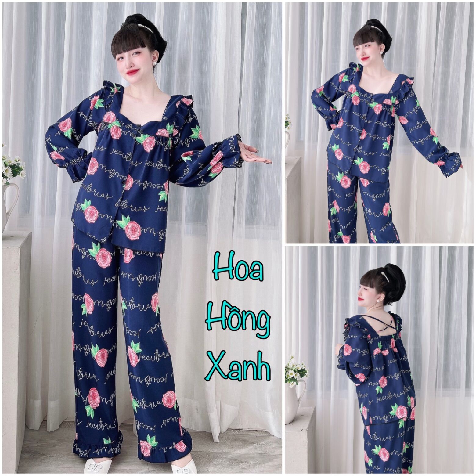 (Bigsize 50-110kg) Đồ Bộ Lụa Nhật Hoạ Tiết siêu xinh - Form Áo Cánh Dơi
