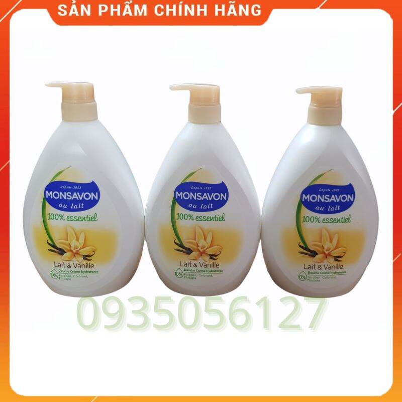 Sữa Tắm Tinh Chất Sữa Và Hoa Vani Monsavon Lait Essentiel Vannille 1000Ml