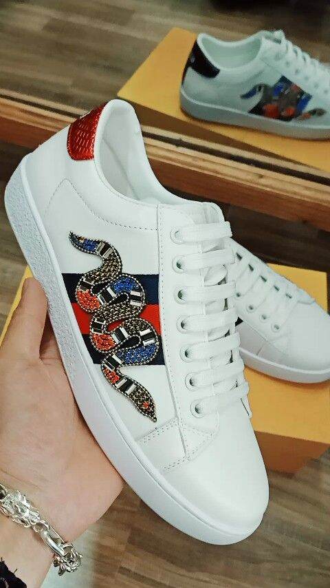 Giày Gucci Rắn Trắng Cao cấp