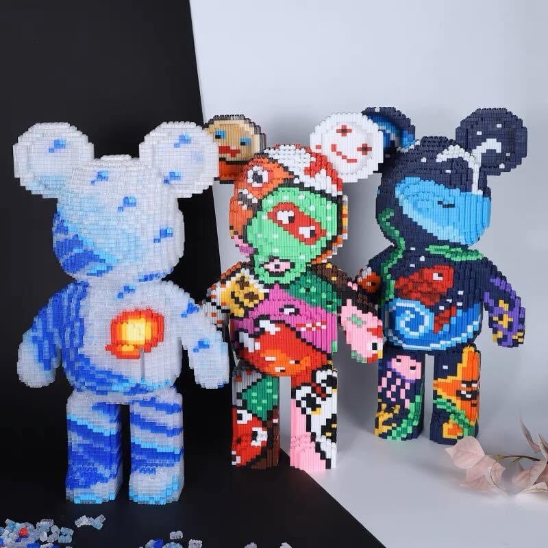 Lego Bearbrick 3D chính hãng Mpin 46cm (tặng búa)