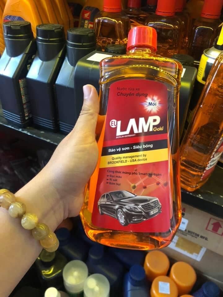 Chai xà bông rửa xe lamp & khăn 3m cho oto , xe máy