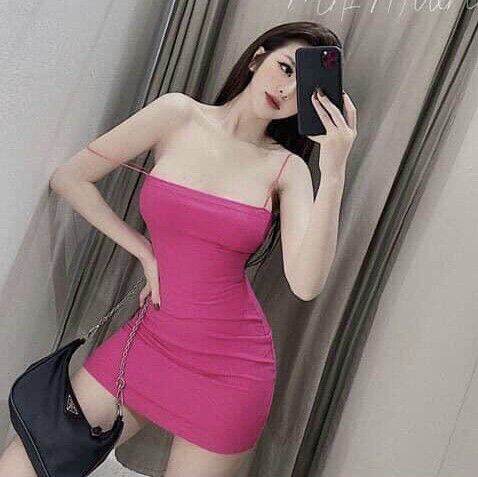 Đầm 2 dây bún ôm body