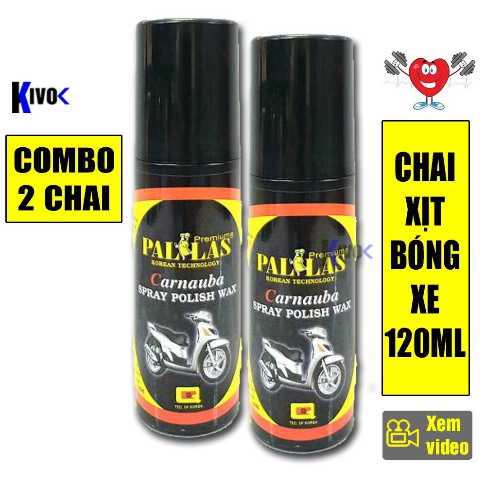 Xịt bóng da , simili, nhựa xe - bộ 2 chai 120ml