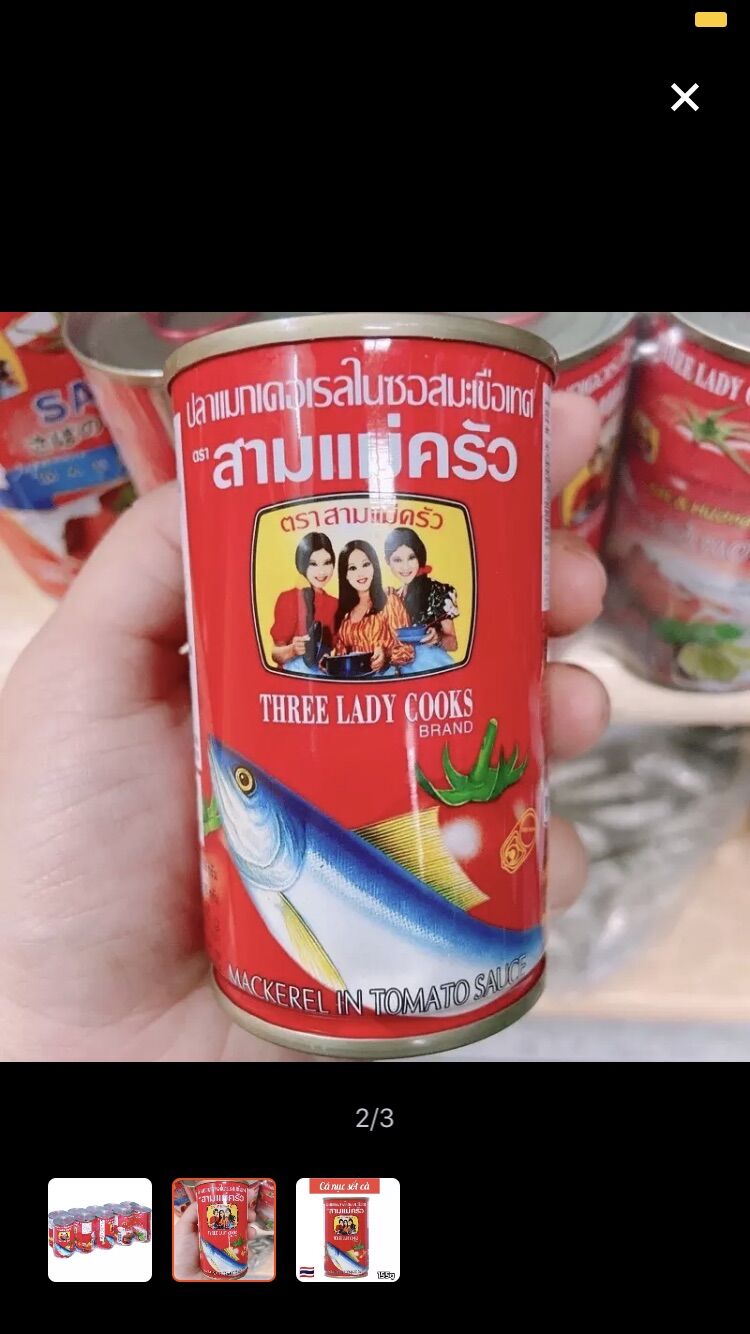 Combo 5 hủ cá nục sốt cà 3 cô gái thái lan 155g .(combo5 hộp)