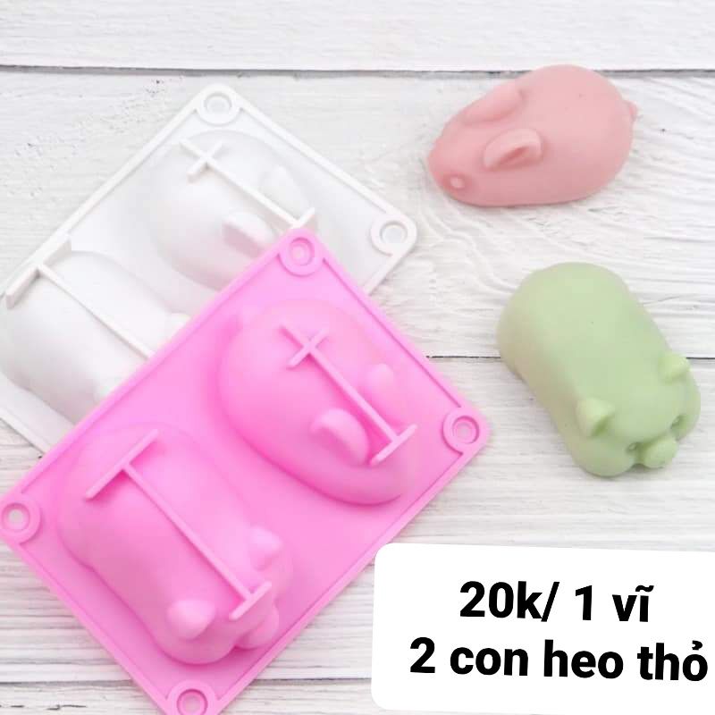 Khuôn silicon vĩ heo và thỏ