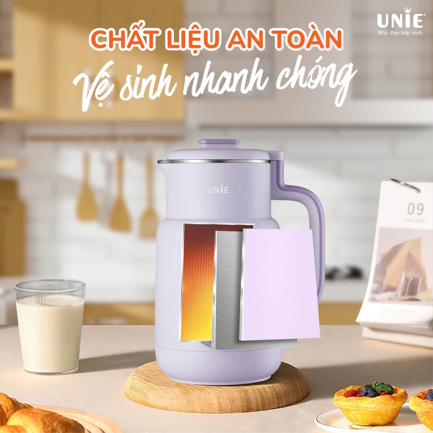 Máy sữa hạt Mini UNiE UMB08