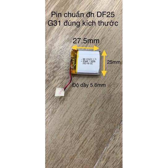 Pin của đồng hồ thông minh df25 df31g chuẩn