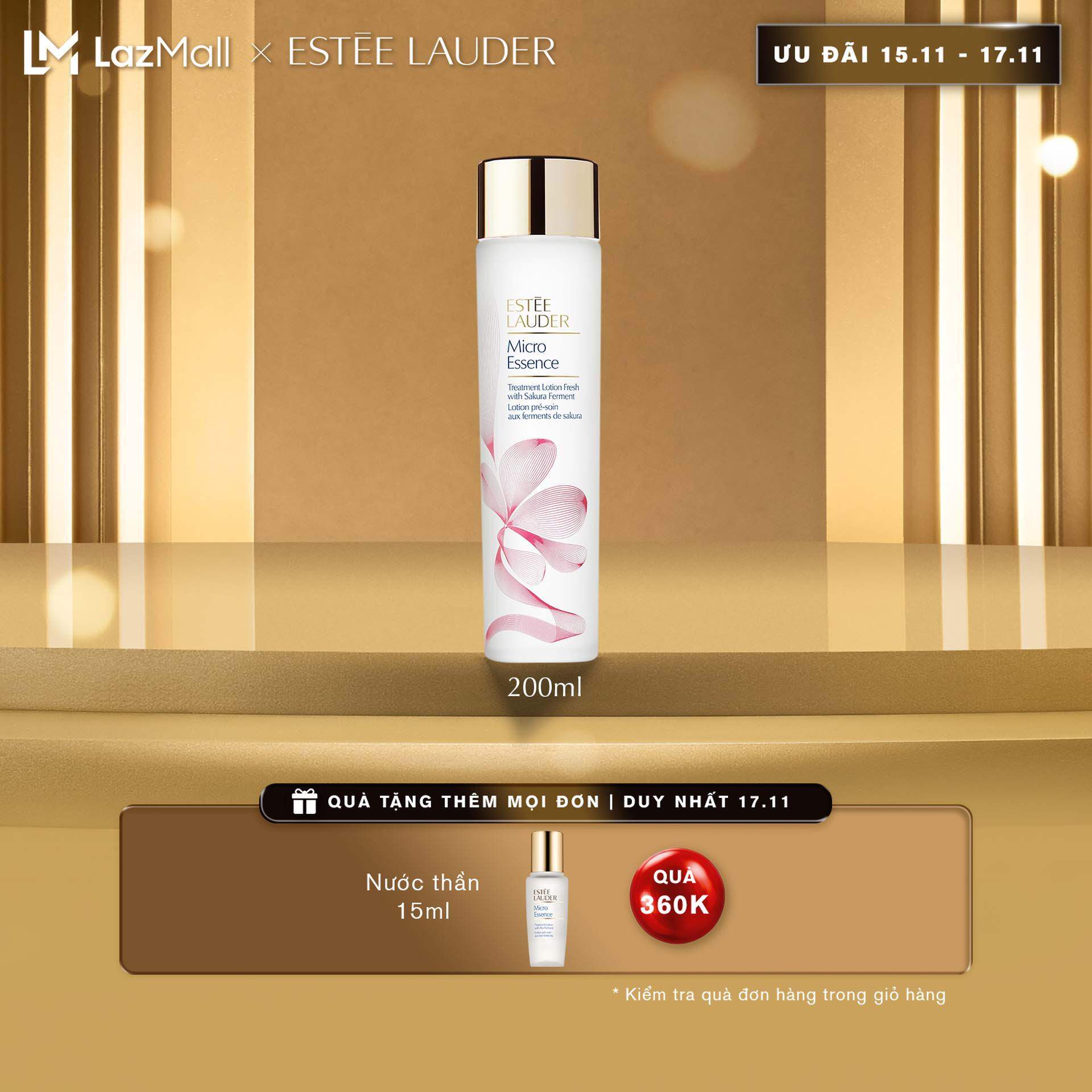 Nước dưỡng tinh chất Estee Lauder Micro Essence Treatment Lotion Fresh with Sakura Ferment-Essence L