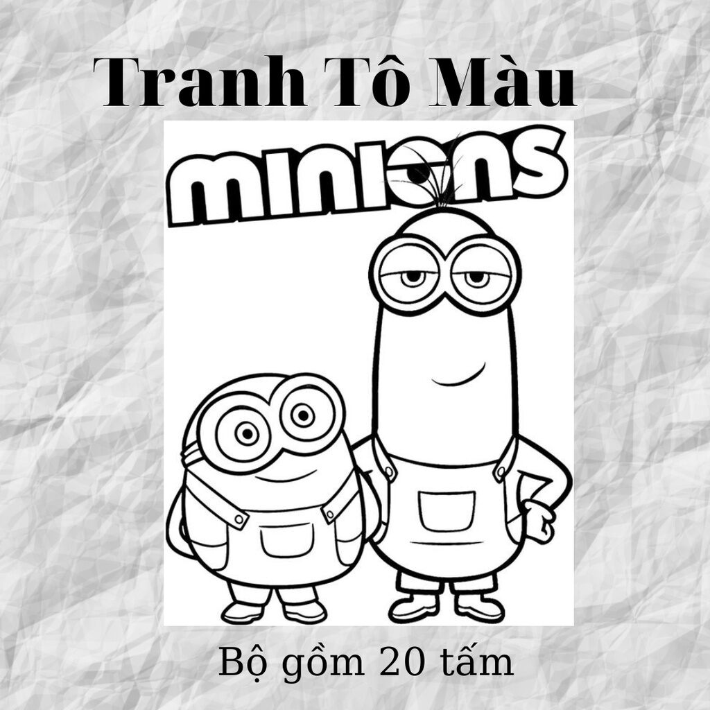 Bộ Tranh Tô Màu 20 tấm A4 Dành Cho Bé