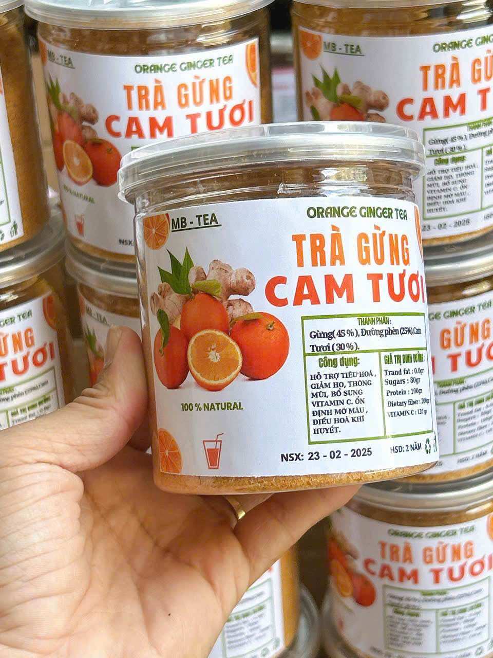 Trà Gừng Cam Tươi Lọ Nhỏ Xinh 🍰