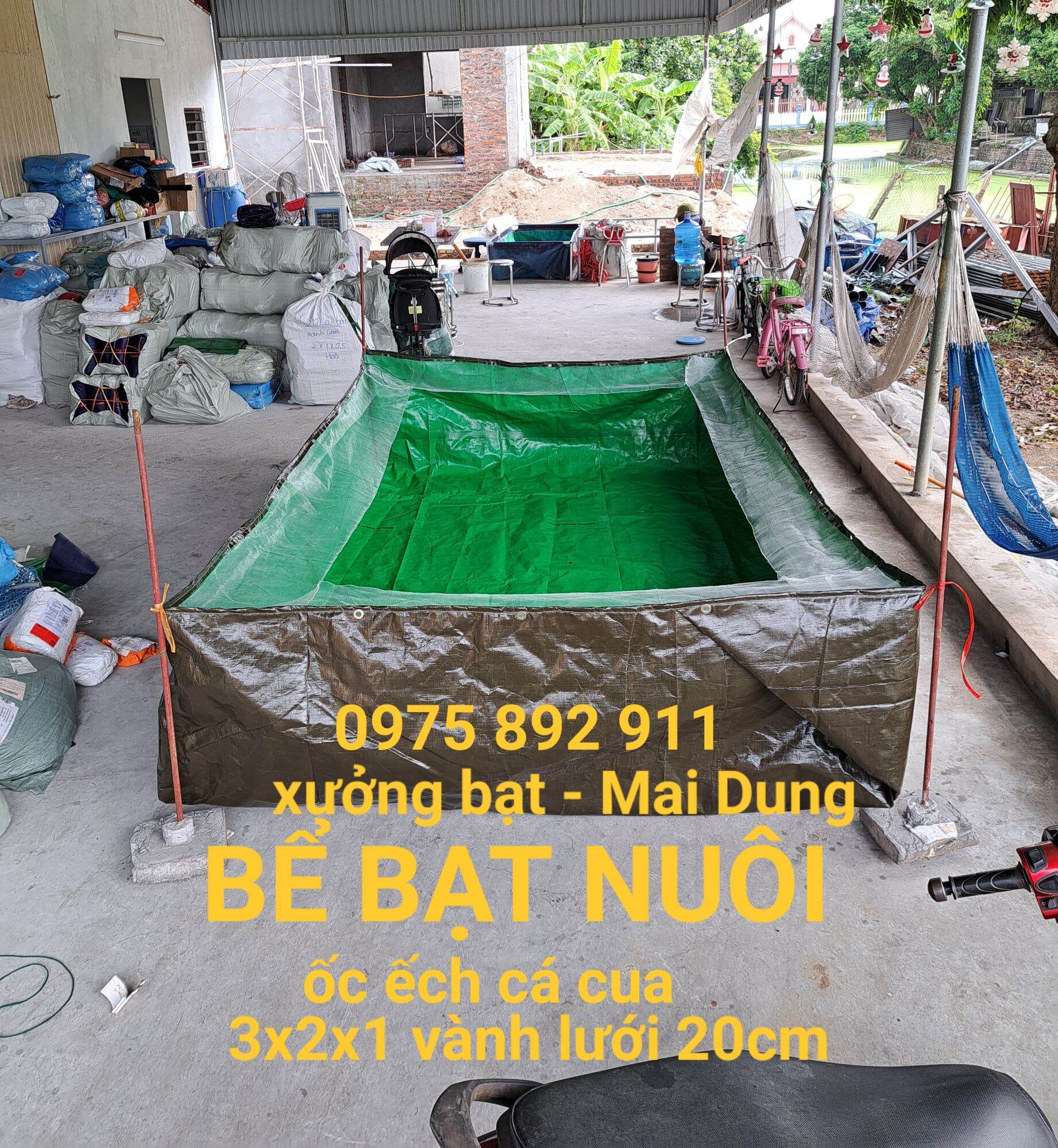 Bể bạt nuôi ốc ếch cá lươn [ chống nhảy, chống bò ]