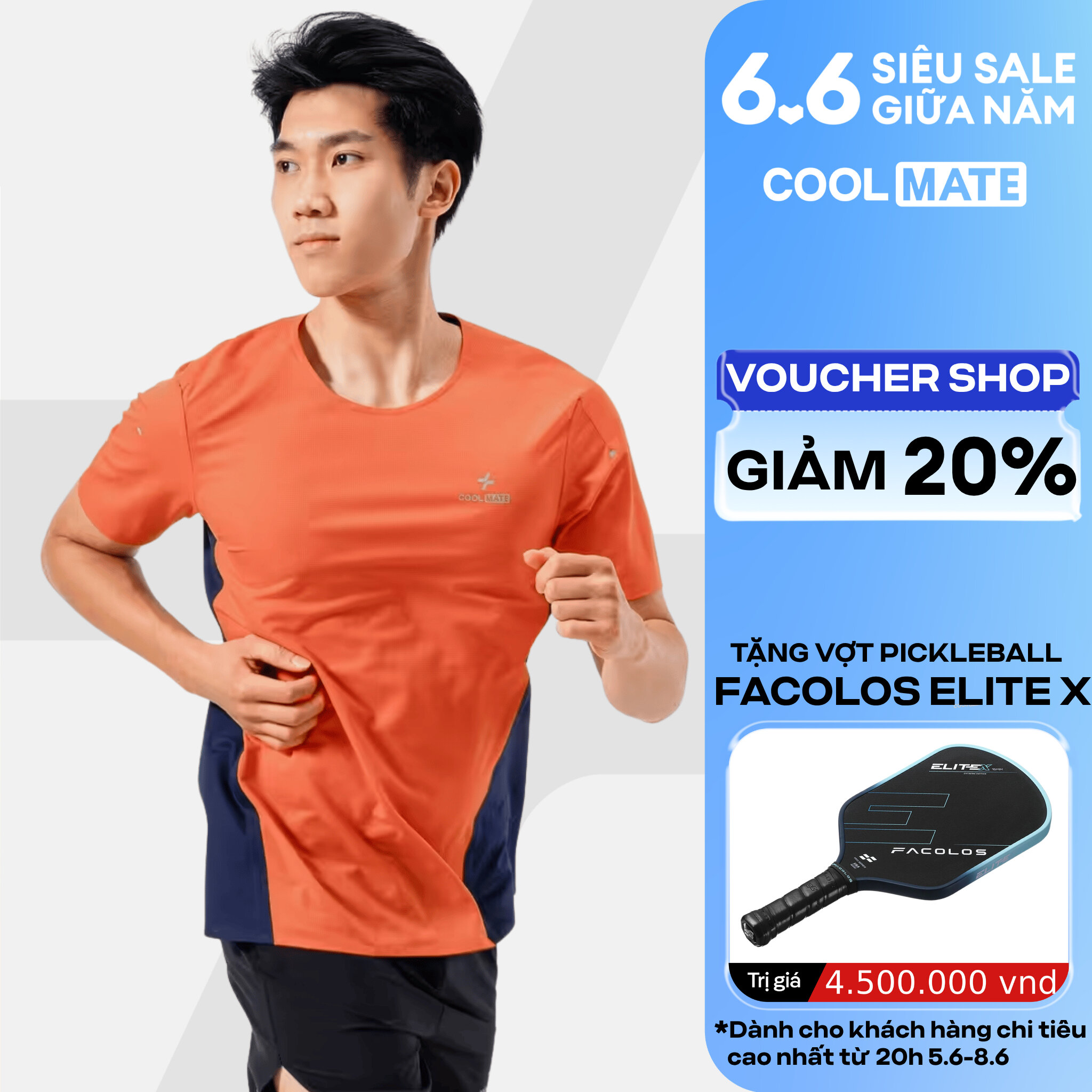 [GIÁ TỐT]Áo thun thể thao chạy bộ không đường may CoolFast siêu nhẹ, thấm hút tốt, thoáng mát - Coolmate
