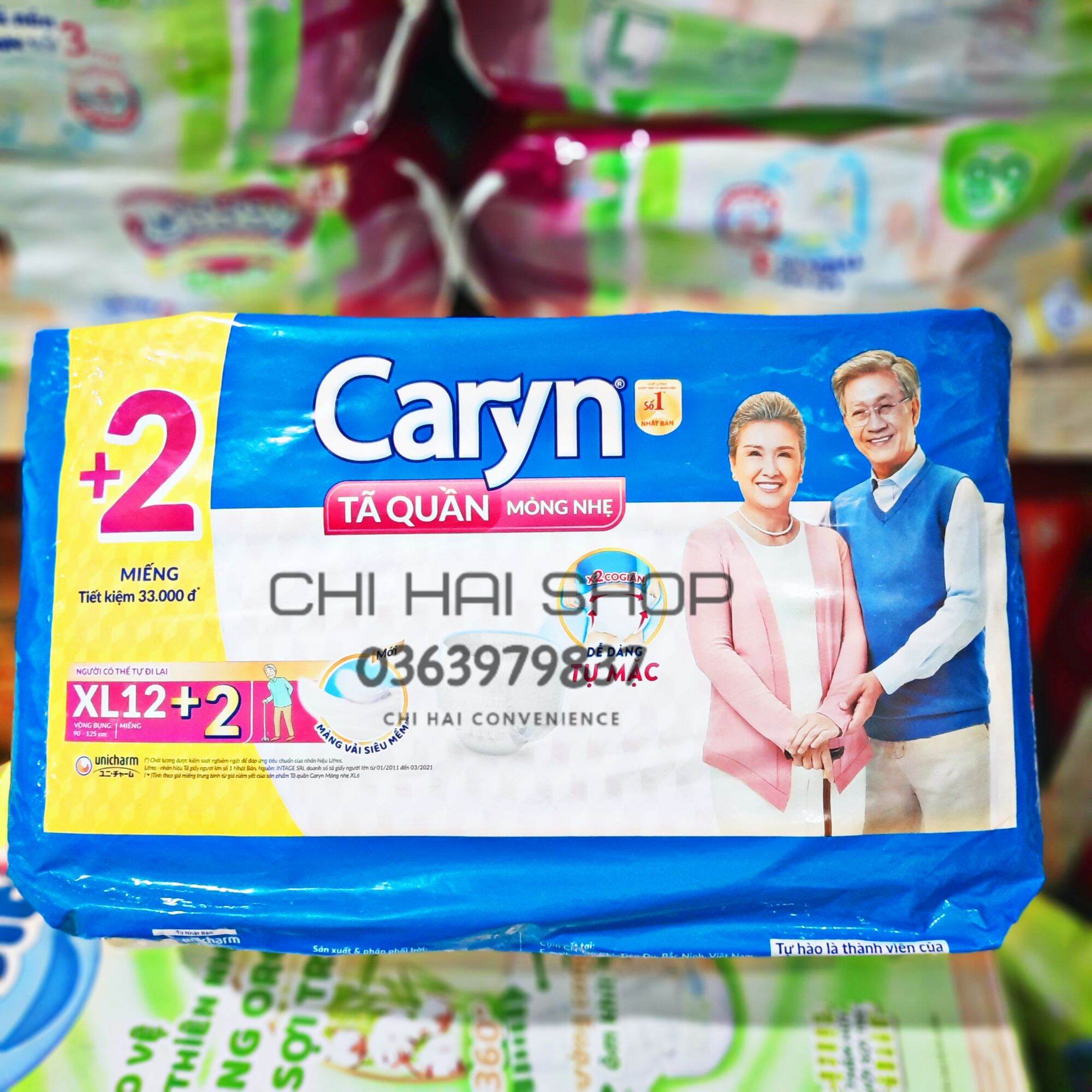 Tã quần caryn dành cho người già size xl vòng bụng 90cm_125cm