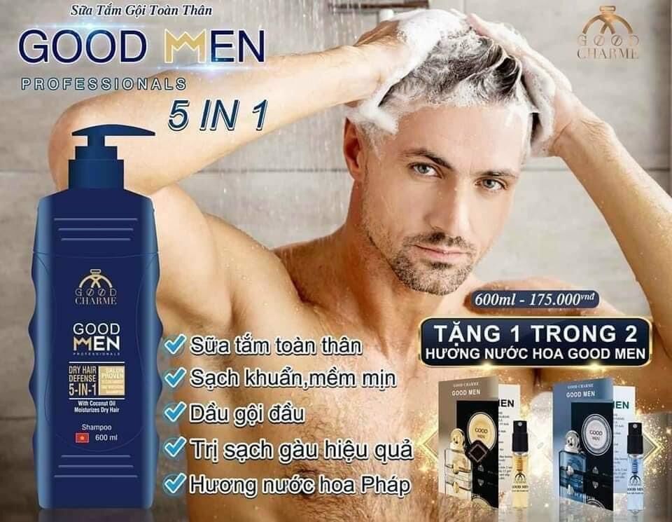 [ tặng test ] sữa tắm goodmen cho nam xanh đỏ