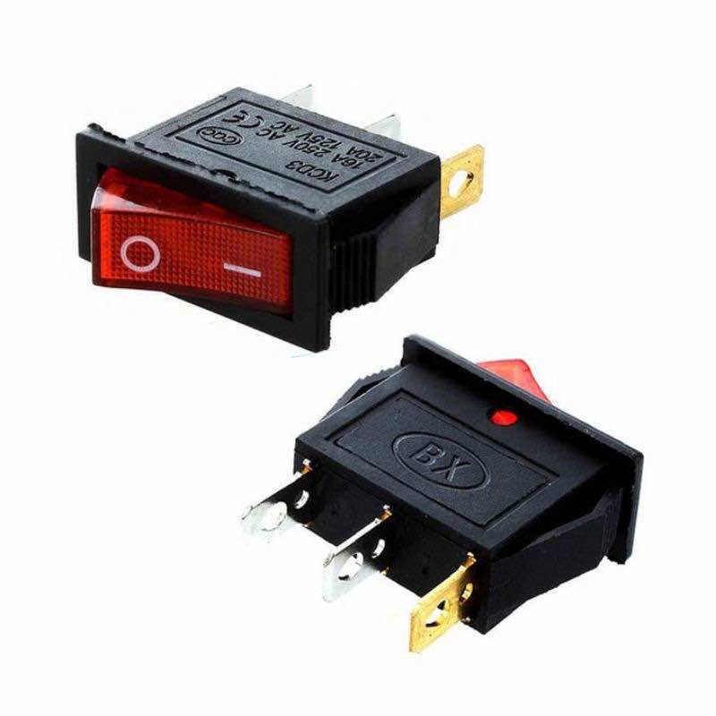 Công Tắc Bập Bênh KCD3 Có Đèn - 5 cái