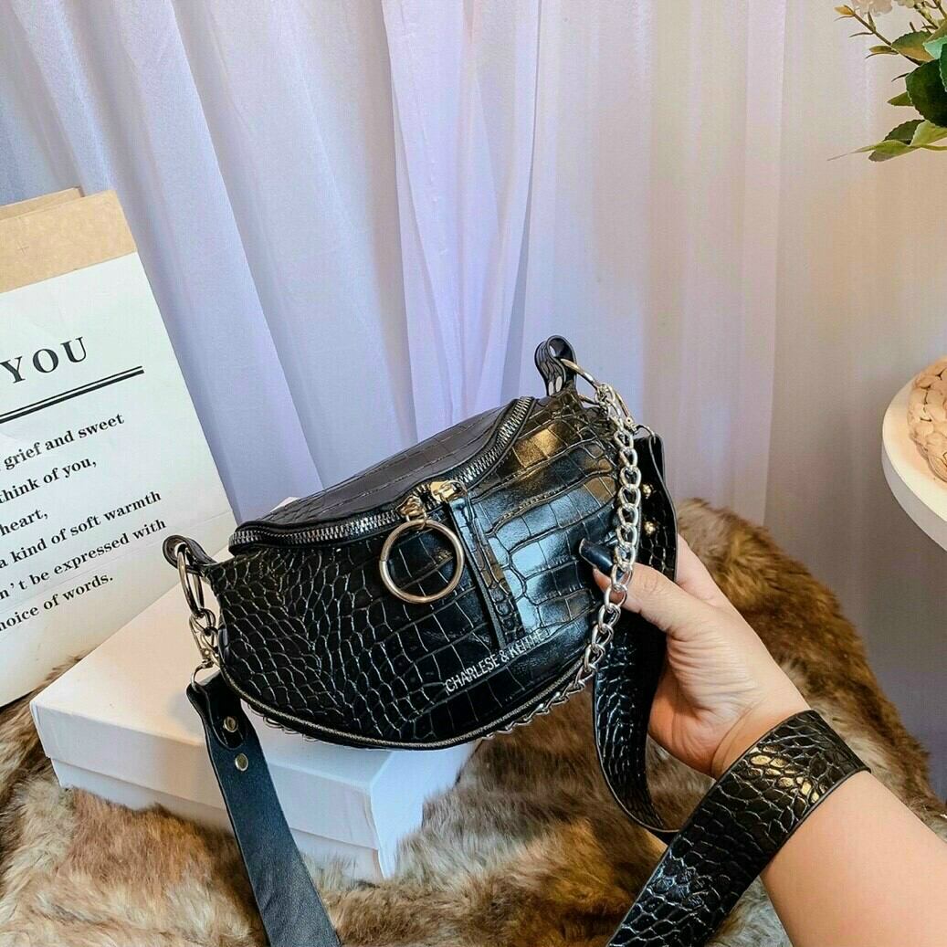 Túi bao tử da vân cá sấu Nam Nữ cực chất