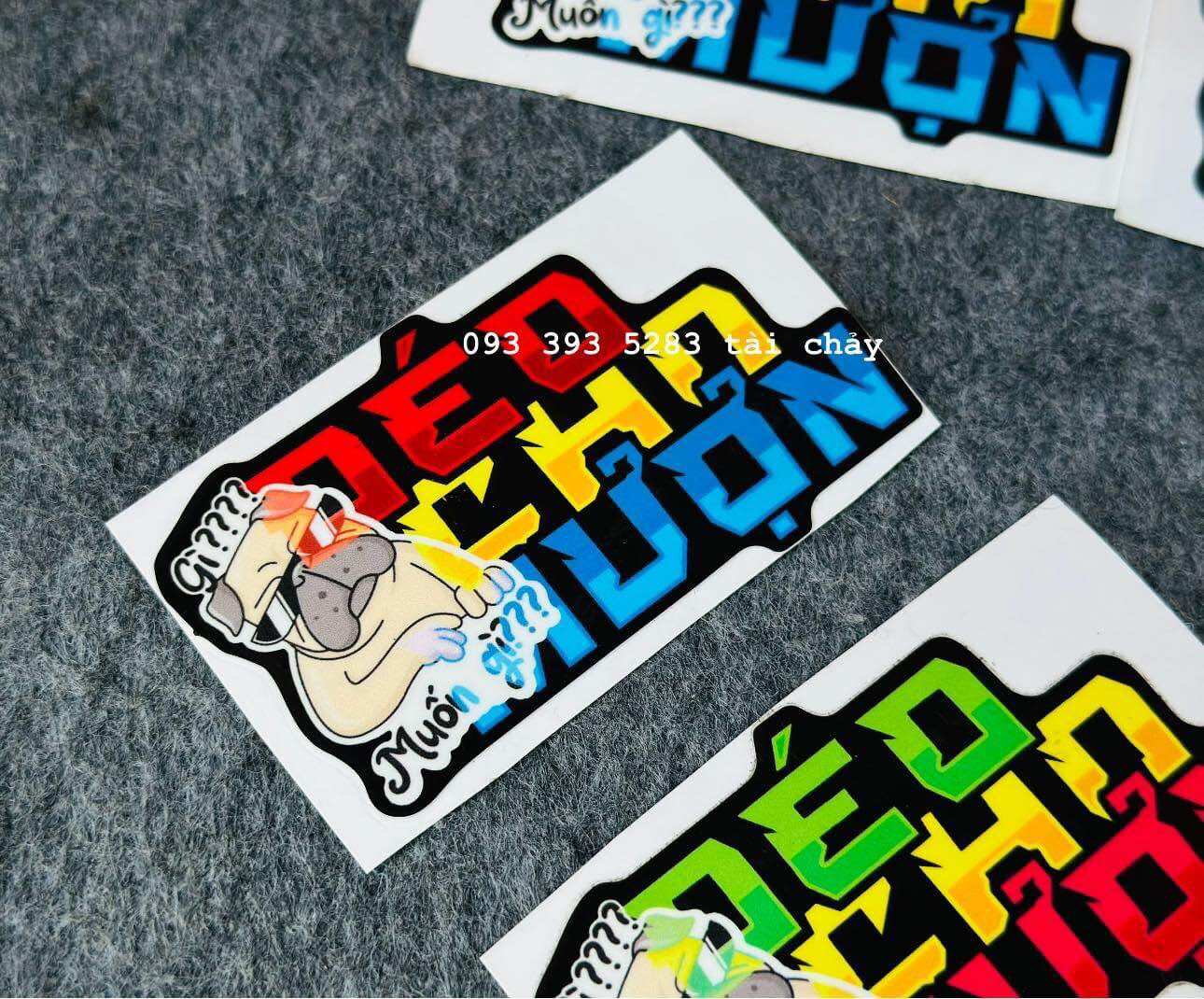 [ 1 MIẾNG ] TEM STICKER " ĐEO CHO MƯỢN " VER 2 DÁN TRANG TRÍ XE