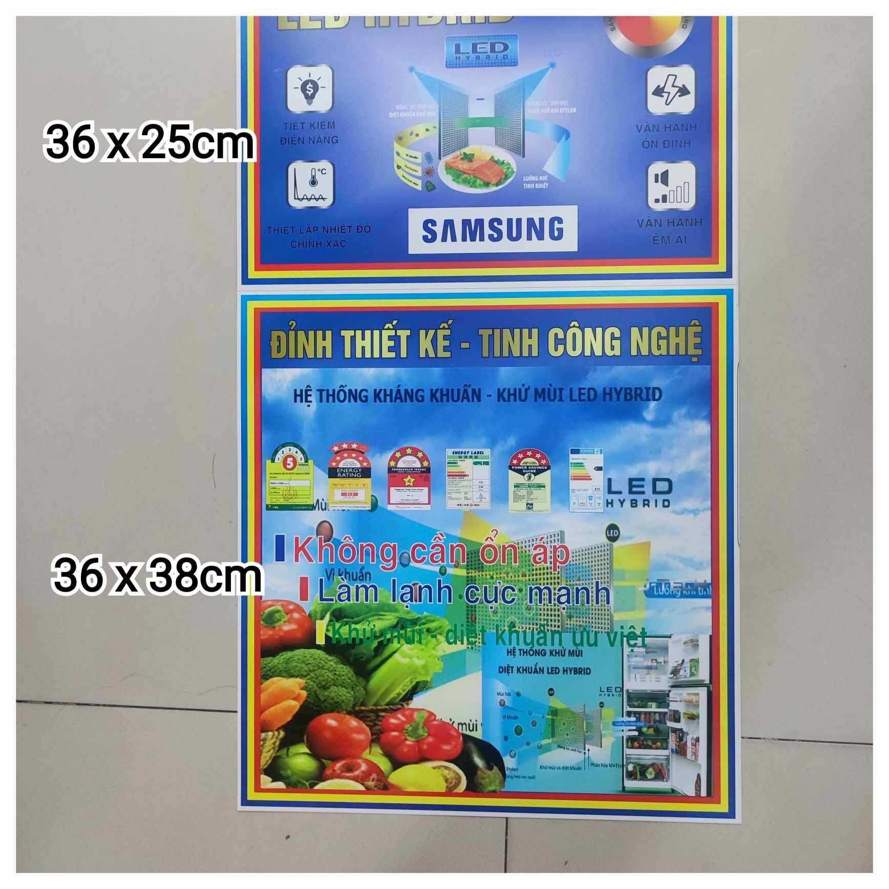 [HCM]Miếng dán tủ lạnh Samsung  - Tem dán tủ lạnh Samsung (mẫu 1)