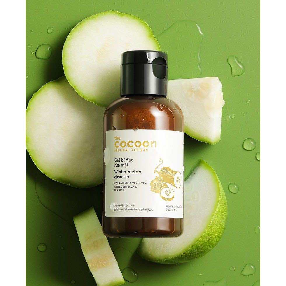 [Cocoon] Gel rửa mặt - Nước toner bí đao cân bằng Cocoon giảm dầu & mụn 310ml. 