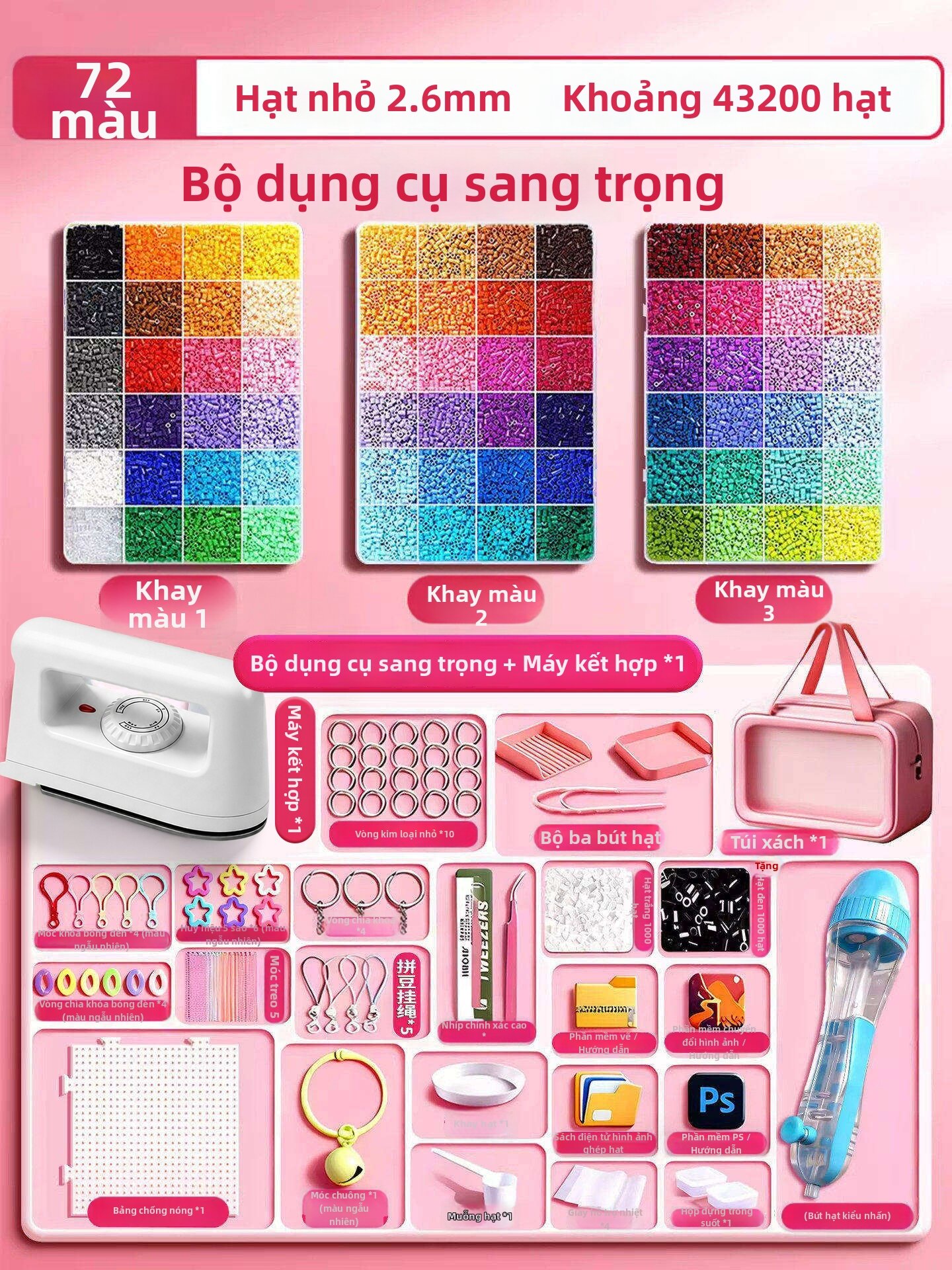 Bộ DIY Hạt Nhựa Dán Nóng