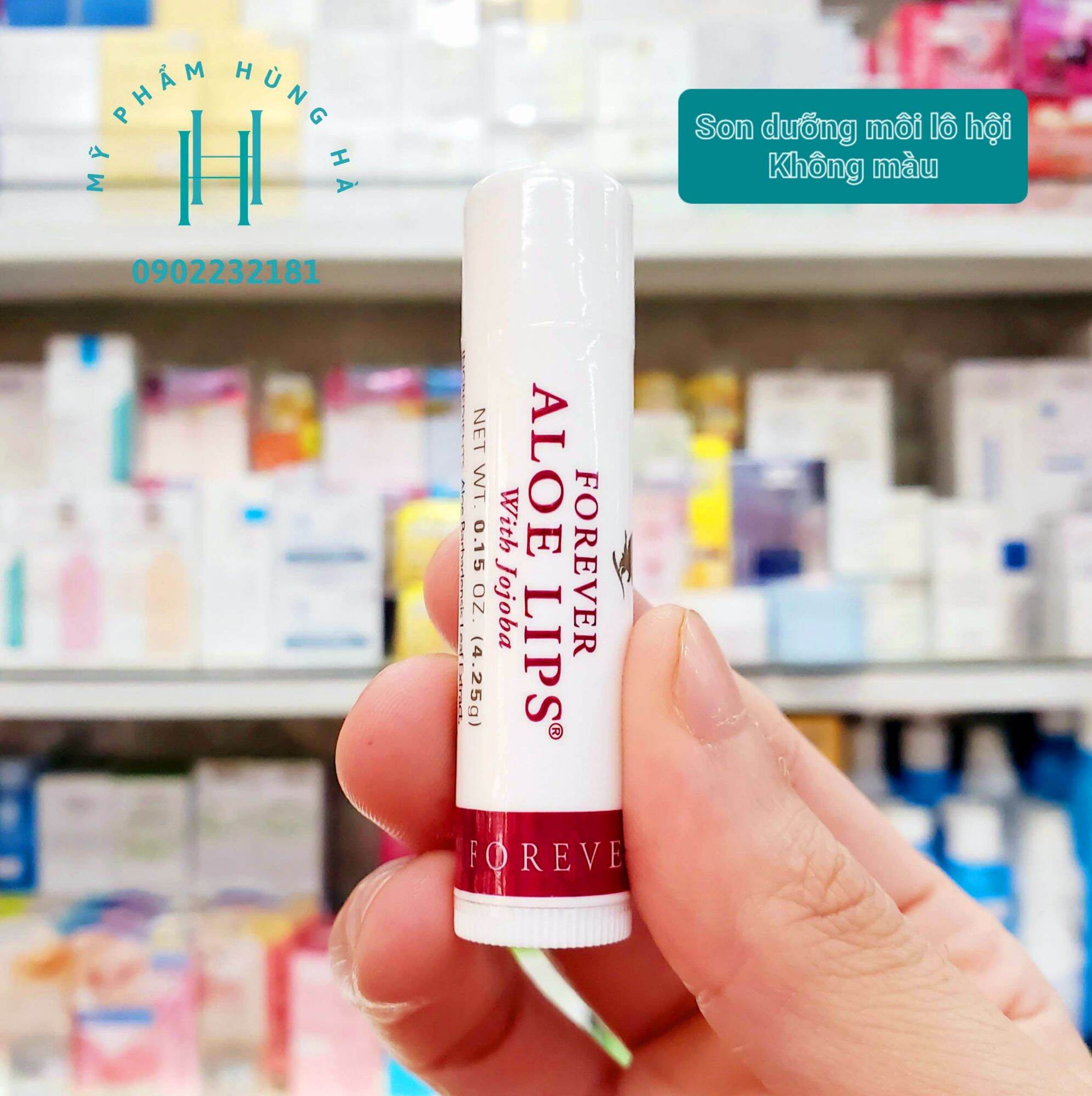 Son dưỡng môi Forever Aloe Lips, dưỡng môi không màu, chiết xuất lô hội, mềm mịn môi, chống khô môi, nứt nẻ 4.25g