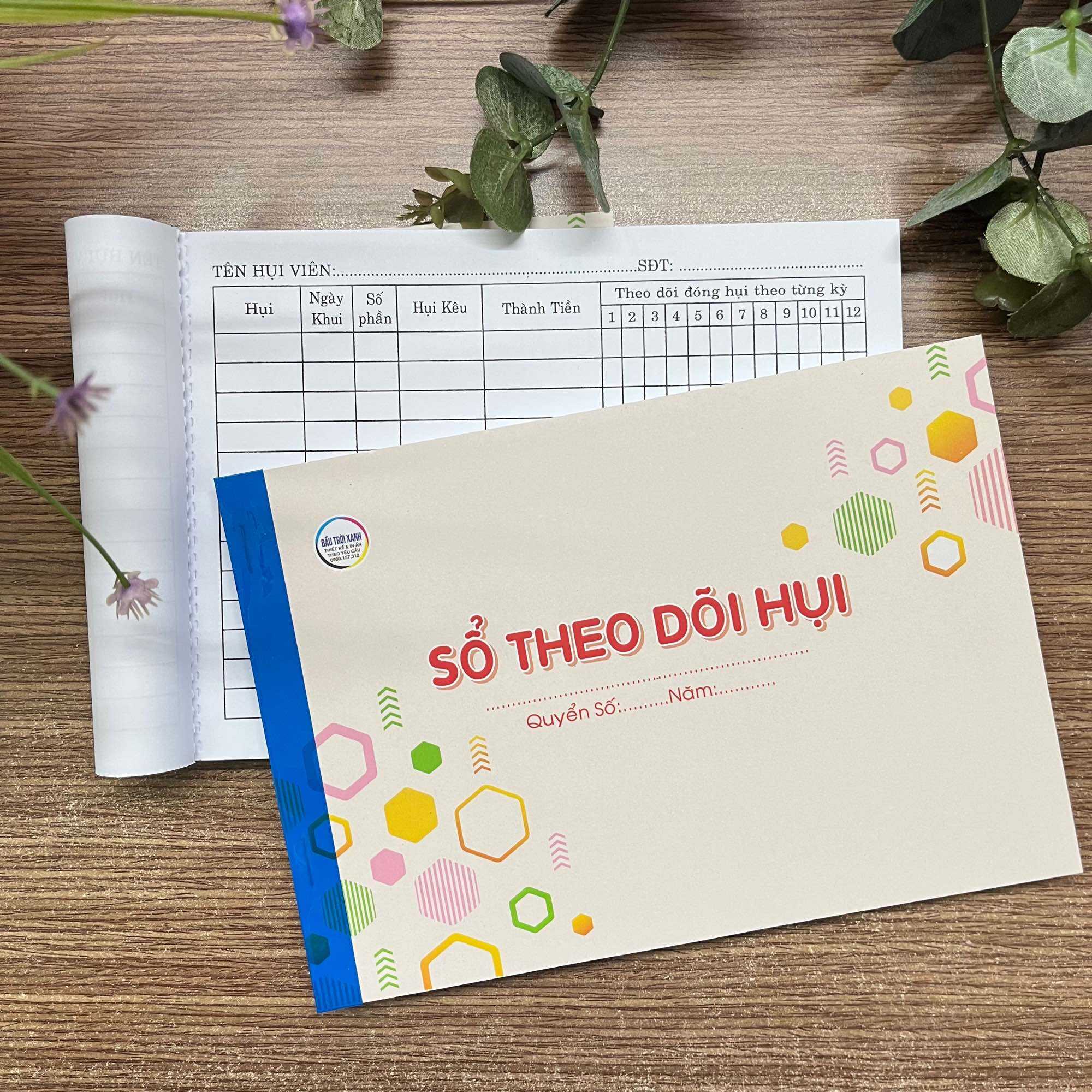 Sổ theo dõi hụi A5/ 70 tờ giấy dày