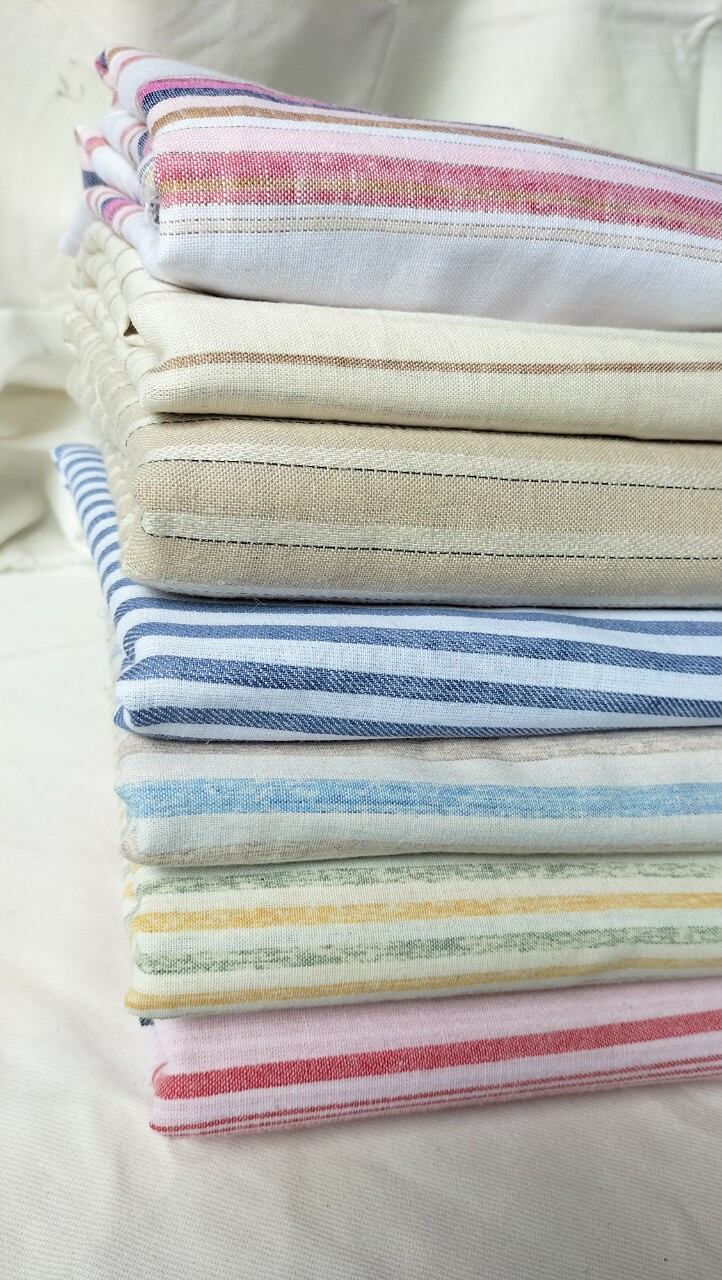 (1m) Vải linen sọc chính phẩm