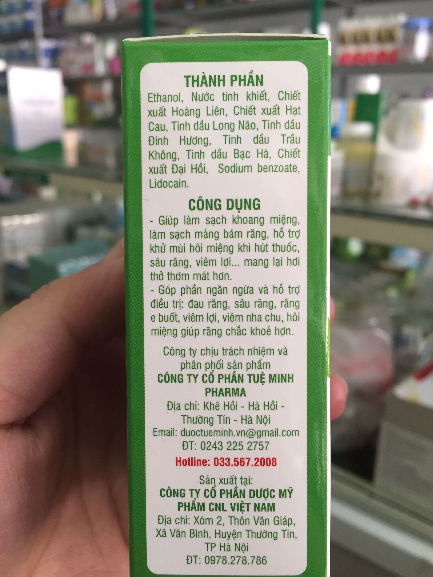 Chấm sâu răng Bách Thảo Liên