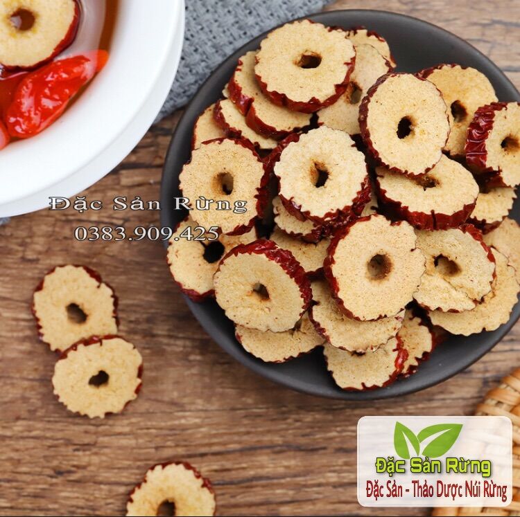 Táo đỏ thái lát sấy khô - pha trà , nấu chè, ngâm rựu..