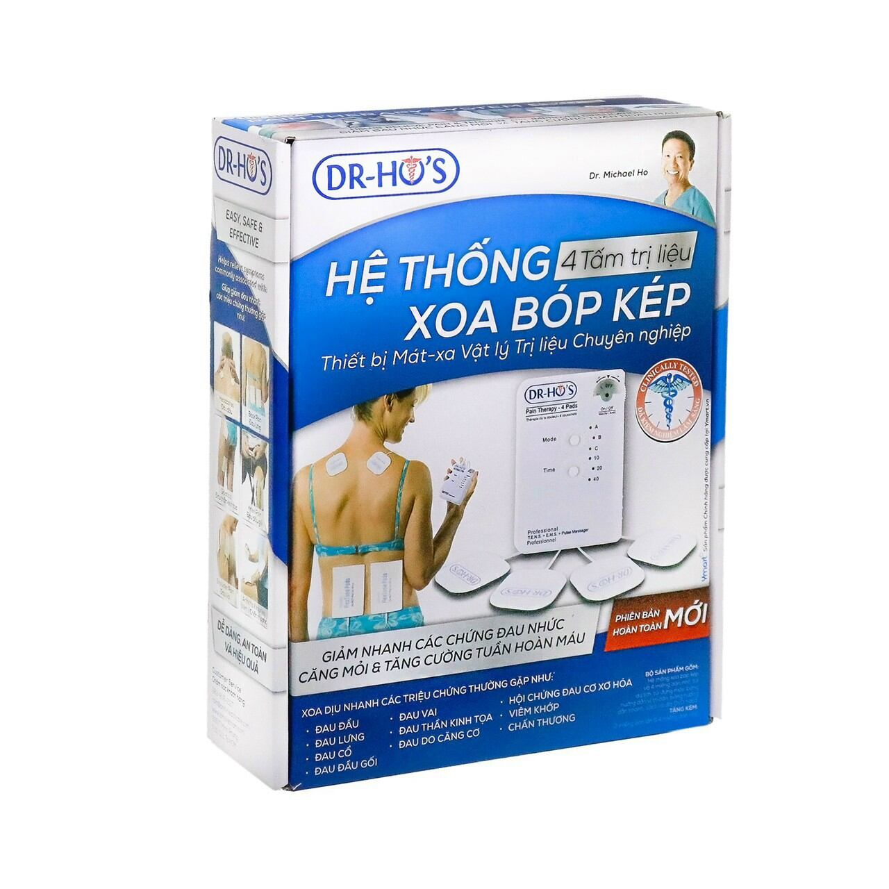 Máy massage trị liệu, xung điện Dr.Ho mẫu mới 2022, time 40 phút