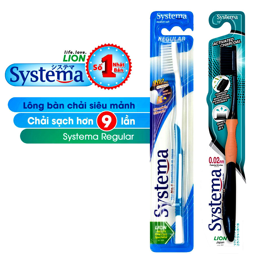 Bàn chải đánh răng Systema Active Clean siêu mềm mại 0,02mm