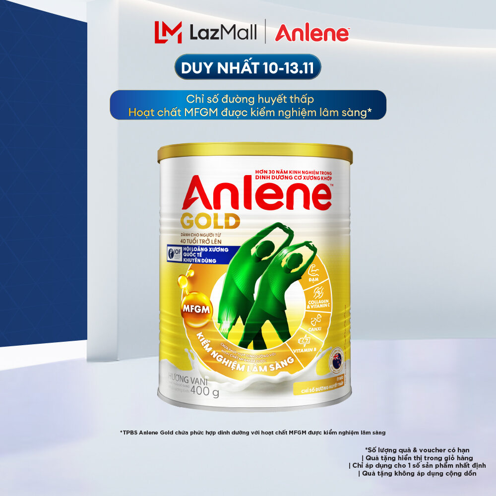 [Voucher giảm đến 16%][FREESHIP 0Đ TOÀN QUỐC] Sữa Bột Anlene Gold Hương Vani 400G