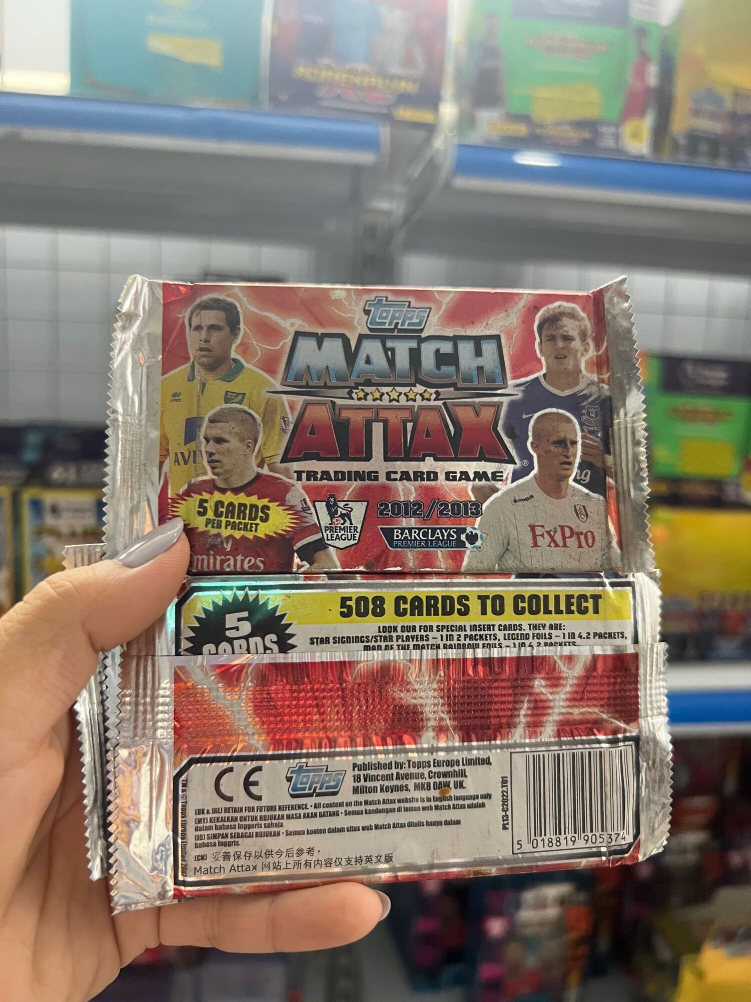 Gói Thẻ Lẻ Pack Lẻ Match Attax Mùa 12/13 ( Pack 5 Thẻ Săn Thẻ Huyền Thoại )