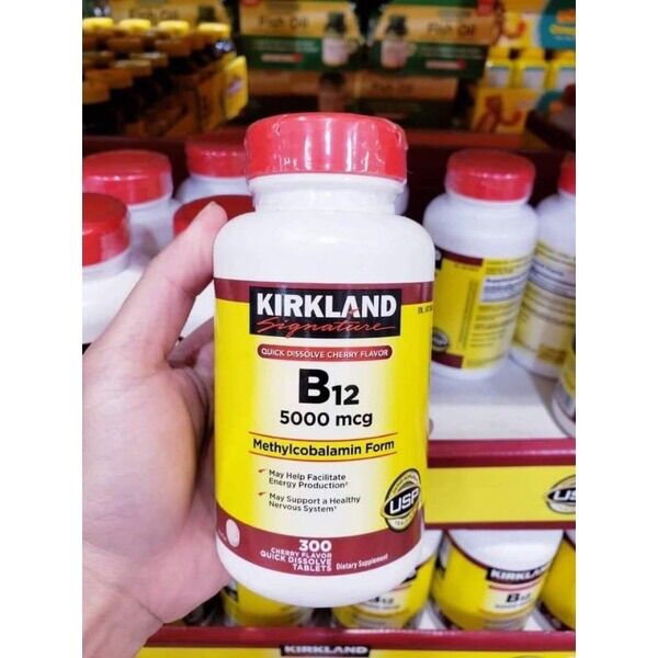 🍀 viên uống bổ sung vitamin b12 5000mcg kirland 300 viên