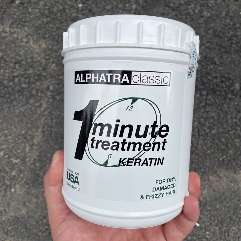 Kem hấp dầu ủ phục hồi tóc 1 phút alphatra one minute treatment 1500ml