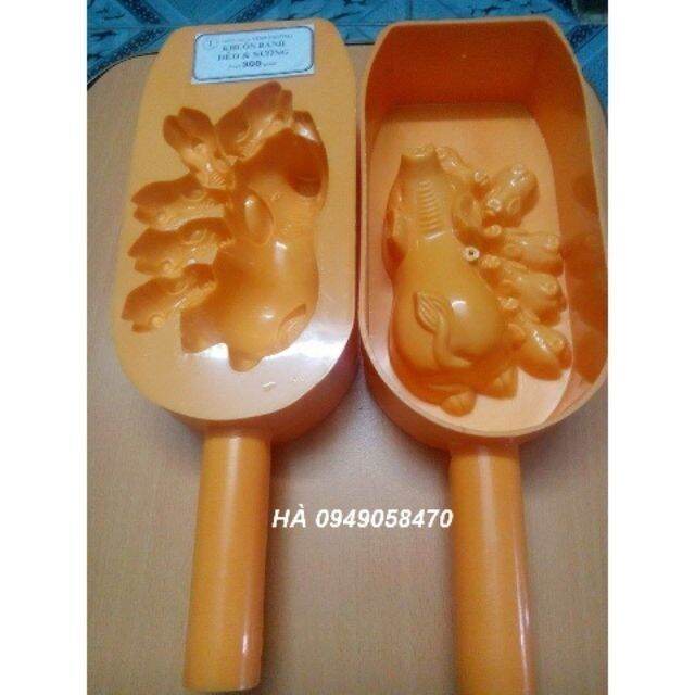 Khuôn gõ lợn , heo 1 mẹ 5 con 300g làm bánh trung thu, bánh thạch rau câu