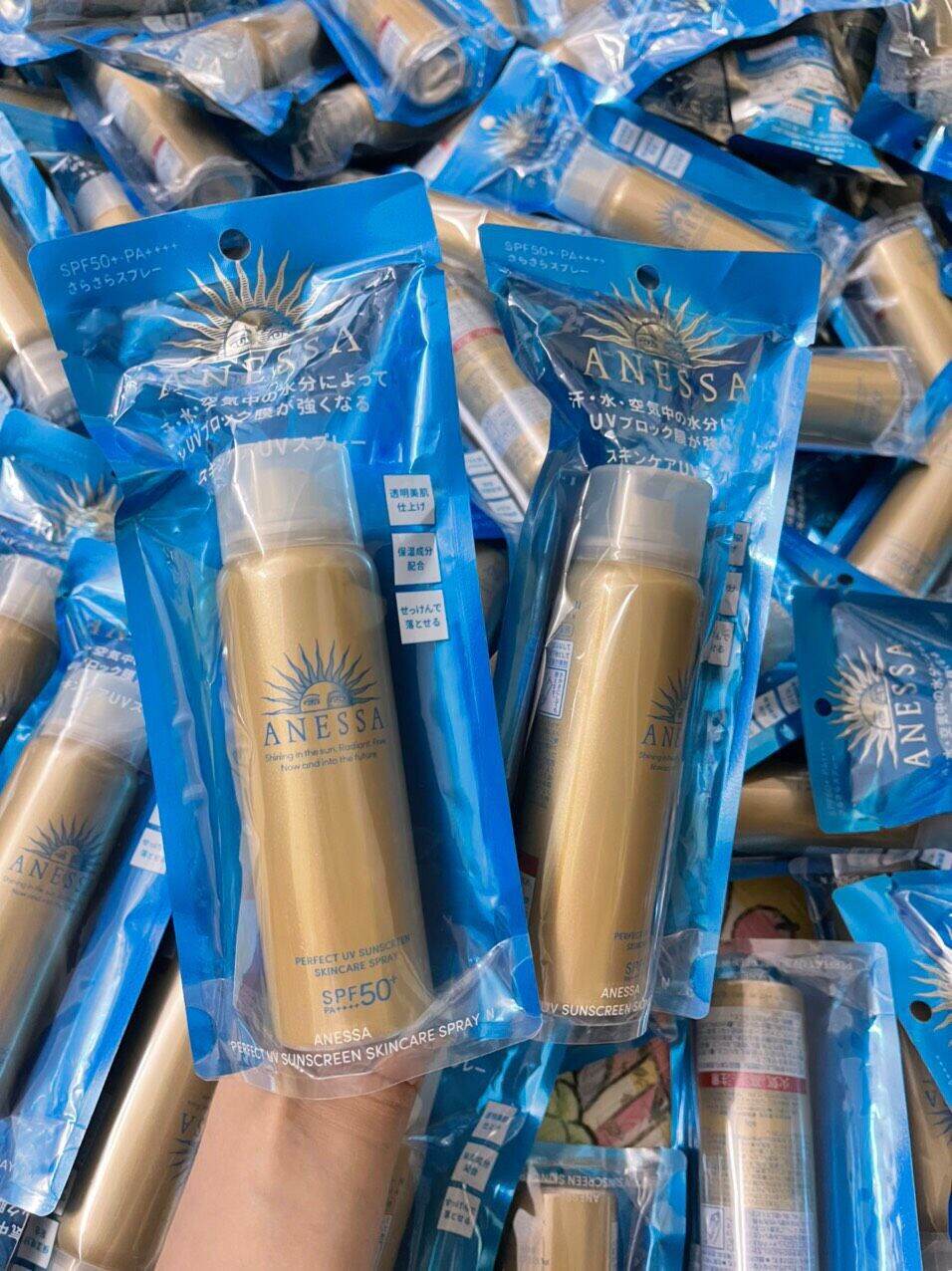 Xịt chống nắng Anessa 60g SPF 50+ Nội địa chính hãng Nhật