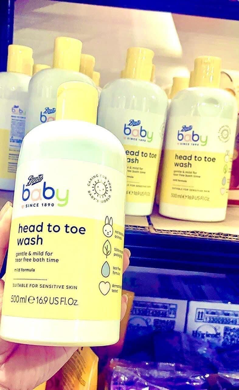 Sữa tắm gội toàn thân cho bé Boots 500ml thái lan
