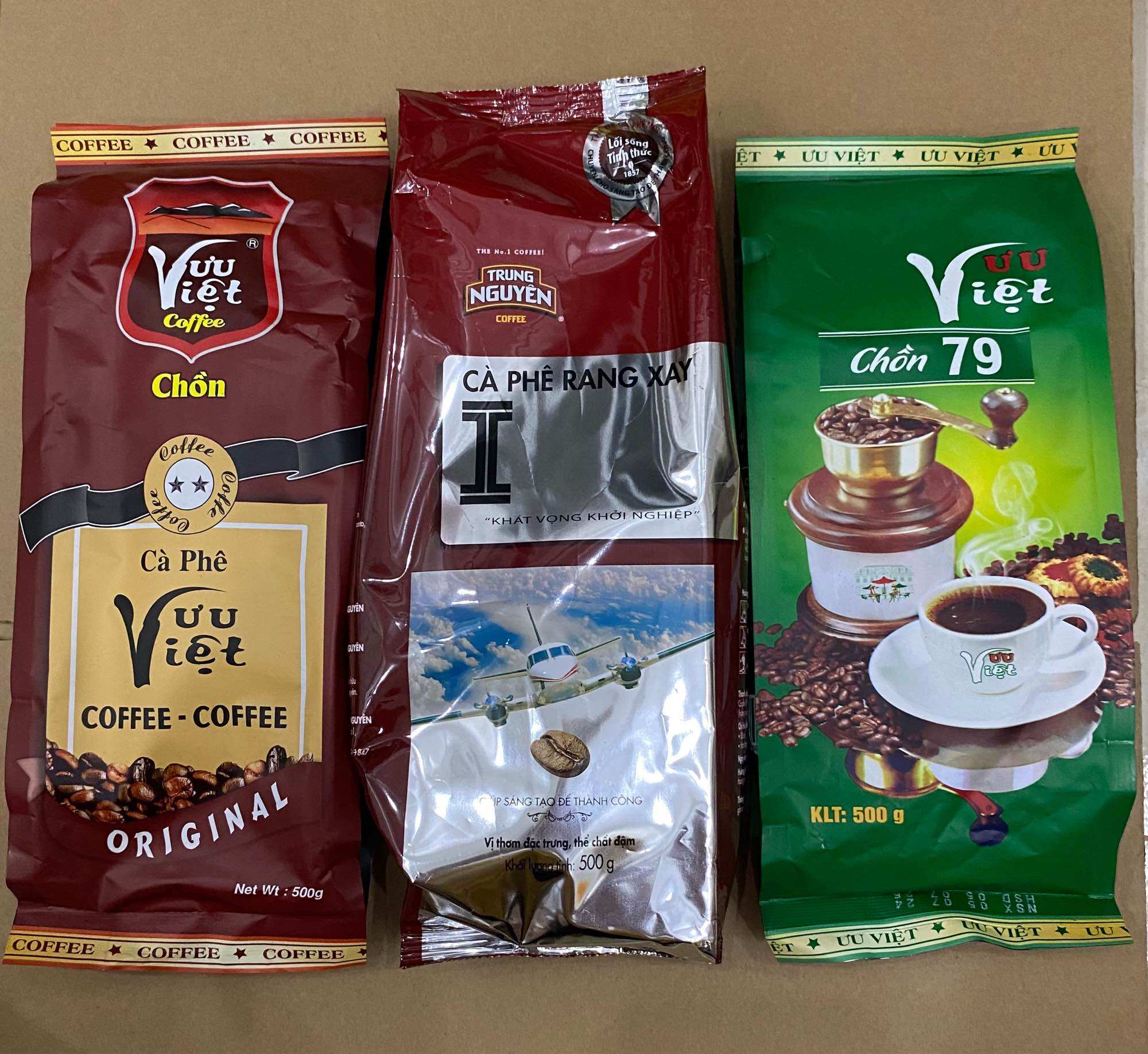 Combo 3 gói cà phê bao thơm (trung nguyên I + ưu việt nâu+79) 1,5kg